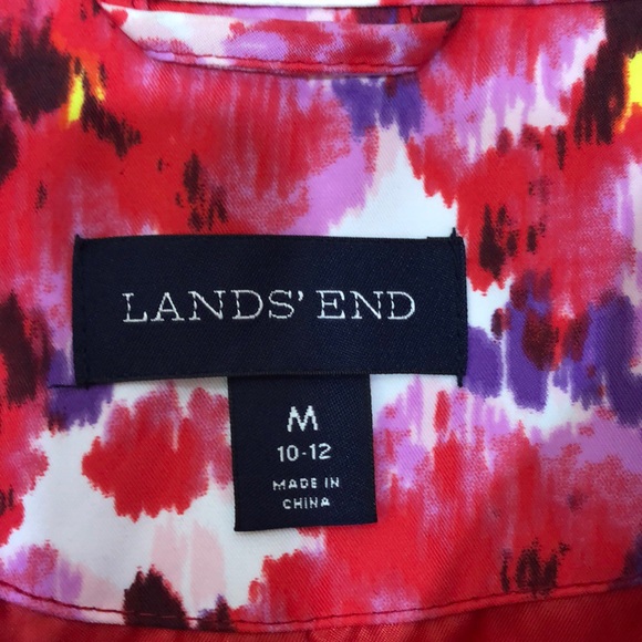 Lands End | Floral Rain Jacket | M 10-12 - Picture 7 of 7